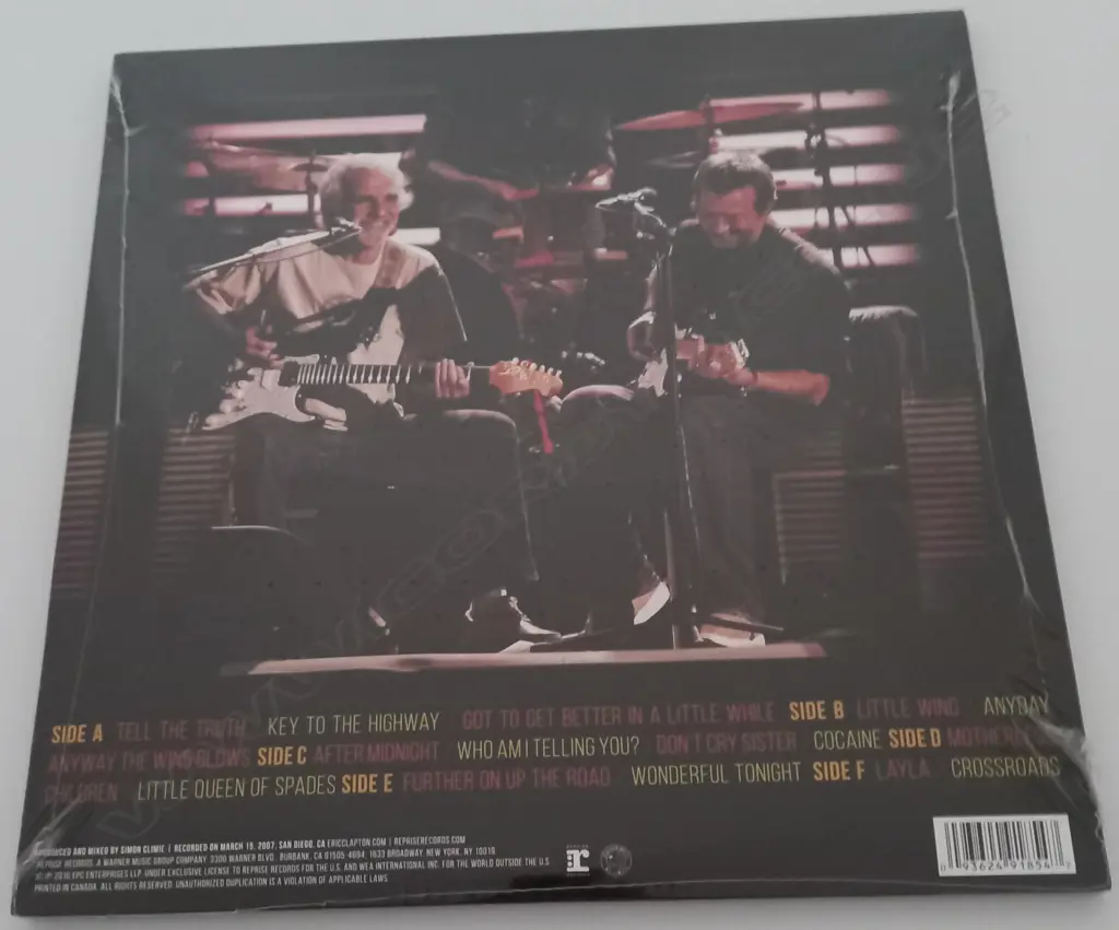 Eric Clapton, Live In San Diego (With Special Guest J.J. Cale), (Sealed Album) Image 1++